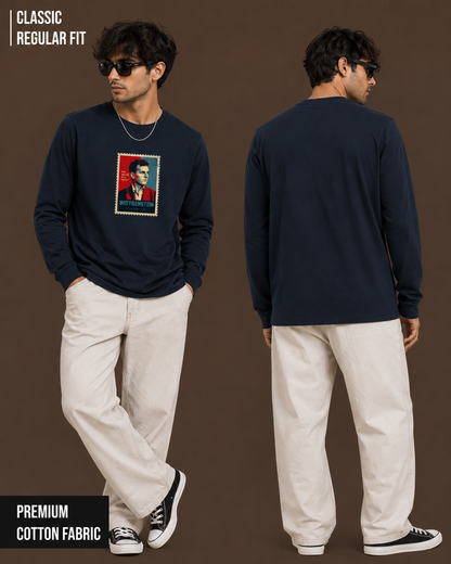 Wittgenstein Stamp Graphic | Men's Full Sleeve T-Shirt